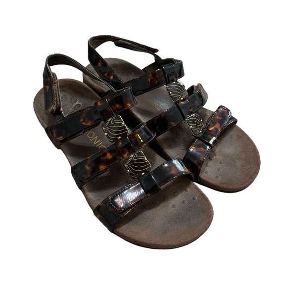 Vionic Amber Tortoise Adjustable Sandals—9 - Picture 1 of 13